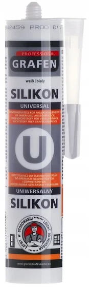 Universalus silikonas Grafen Professional, baltas, 280 ml