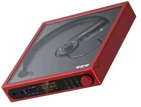 FiiO DM15 R2R raudonas – nešiojamas CD grotuvas 24 bitų R2R su „Bluetooth“