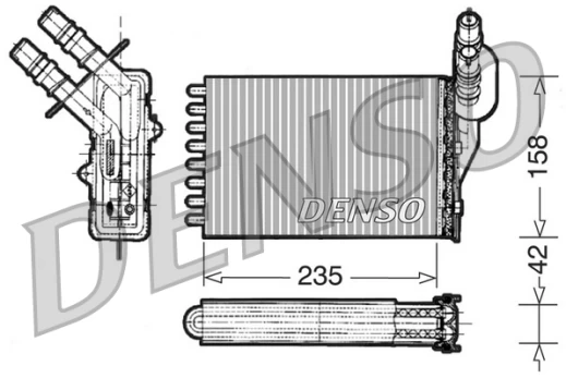 DENSO DRR23001 Heater radiator