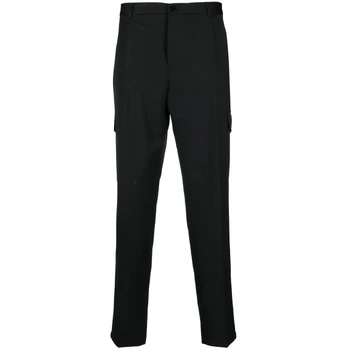 Laisvalaikio kelnės vyrams, Juoda, Rich travel wool cargo pants