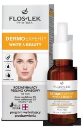 Veido pilingas Floslek Dermo Expert White & Beauty, 30 ml, moterims kaina