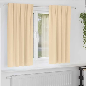 Užuolaidos su užuolaidomis 2 pcs Kreminė Poliesteris