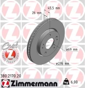 Stabdžių diskas ZIMMERMANN 380.2170.20 kaina