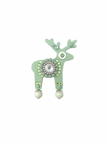 Deers Miss Žalias's deer mini brooch
