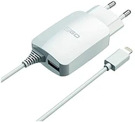 2GO USB-Netz-Ladegerät DUO Lightning + 1x USB 1,4m baltas kaina