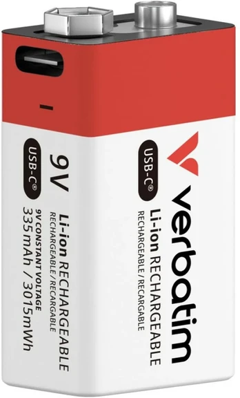 Akumuliatorius 9V USB-C Verbatim 1szt 30251
