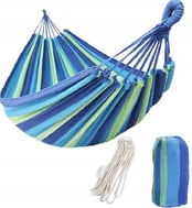 Hamakas, mėlynas/žalias, 230 cm kaina