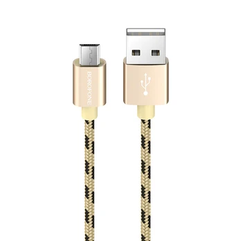 Oem Borofone Cable BX24 Ring Current - USB to Micro USB - 2,4A 1 metre auksinis