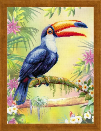 Toucan siuvinėjimo rinkinys iš RIOLIS Nr.: 0077 PT