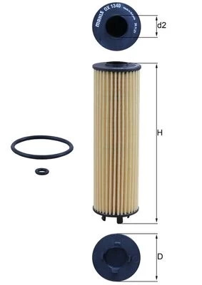 Alyvos filtras MAHLE OX1340D