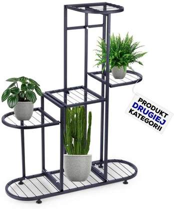 Stovas gėlėms metalinas juoda 5 lygių 84,5 cm