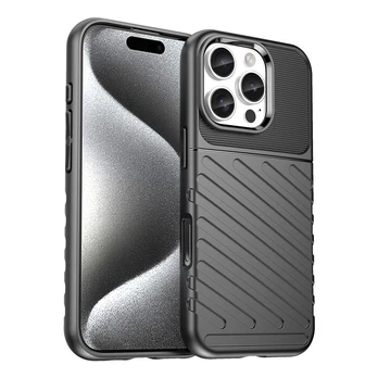 Hurtel Thunder Case for iPhone 16 Pro Silikoninis dėklas - Juodas