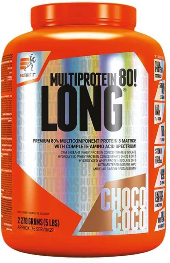 Extrifit Long 80 Multiprotein 2270 g - chocolate-coconut