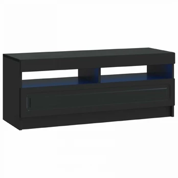 LED televizoriaus spintelė Juoda Apdirbta mediena