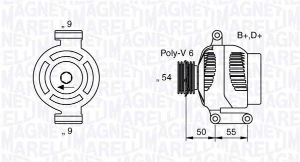 Kintamosios srovės generatorius MAGNETI MARELLI 063358061010