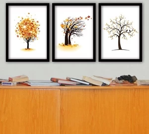 Sienos dekoracija Wallity 3SC149, 35 cm x 45 cm, 3 vnt.