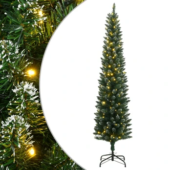 Dirbtinė siaura Kalėdų eglutė, 300 LED, 240cm