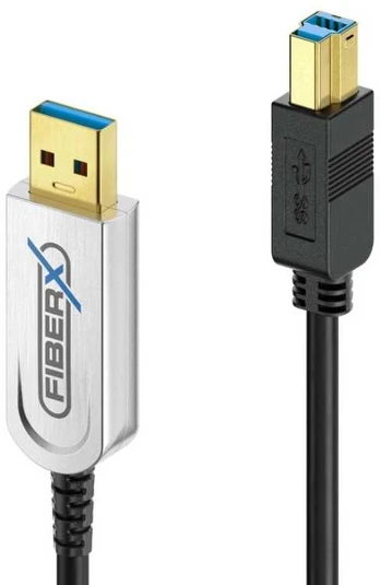 FiberX Serie - USB 3.1 Glasfaser Kabelis - USB-A USB-B - 20m