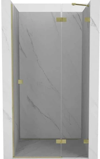 Dušo durys Mexen Lunar L, dešinė, 70 cm, transparent/brushed auksinis