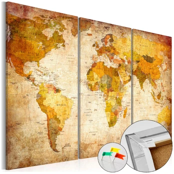 Artgeist Kamštinis paveikslas - Antique Travel [Cork Map]