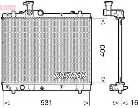 Radiatorius, variklio aušinimas DENSO DRM47034