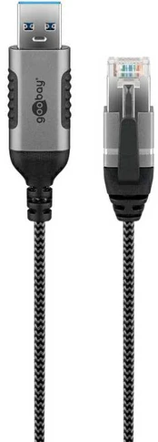 Goobay Ethernet-kabelis USB-A 3.0 til RJ45, Slim, 1 m