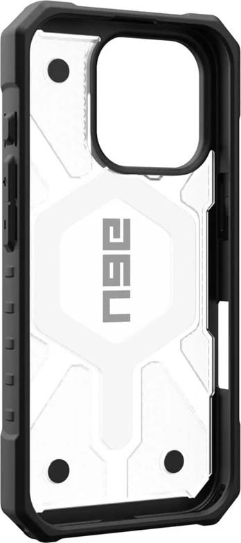 UAG Pathfinder skaidrus Magsafe dėklas, skirtas iPhone 16 Pro – baltas