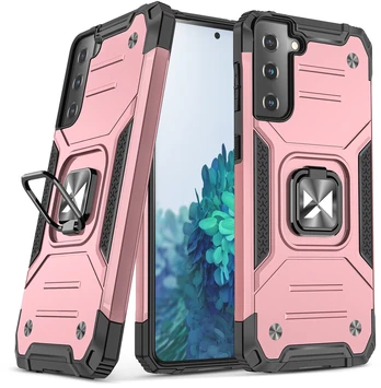 Dėklas Wozinsky Ring Armor Samsung Galaxy S22 Ultra Rožinis