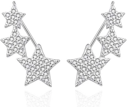 Agato Long sidabrinis earrings Stars AGT-E084VW