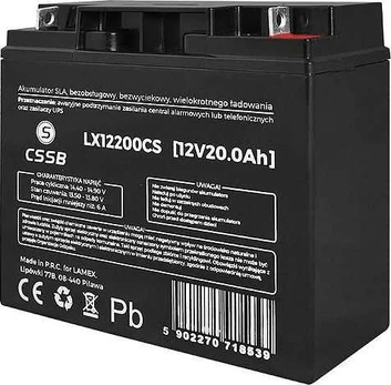 CSSB gelio akumuliatorius 12 V 20 Ah (LX12200CS)