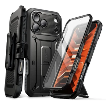 Juodas dėklas Apple iPhone 17 Pro Max / 18 Pro Max telefonui "Supcase Unicorn Beetle Pro"