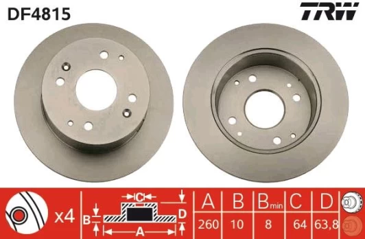 TRW DF4815 Brake Disc