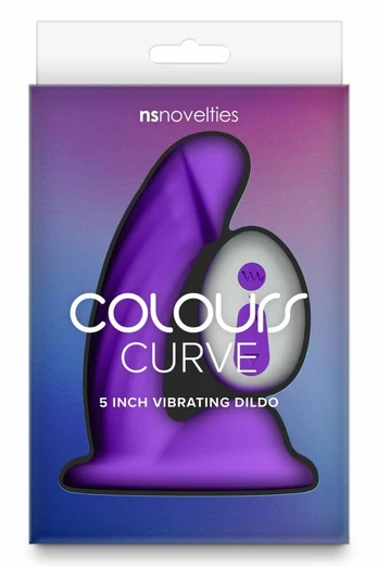 COLOURS Curve Vibrating 5 Inch Silicone Model Purple Remote Control