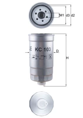 Kuro filtras MAHLE KC103