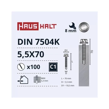 Savisriegis Haushalt DIN 7504K, 5.5 mm x 70 mm, 100 vnt.