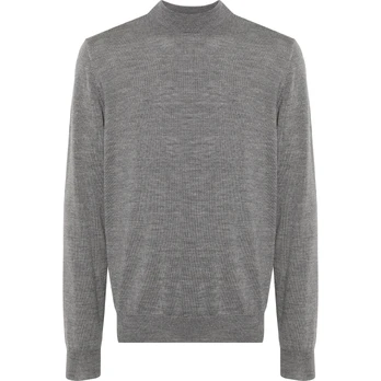 Megztinis su kaklu vyrams, Pilka, Korman merino turtle neck