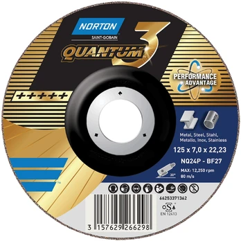 Grąžtas Norton Clipper Šlifavimo diskas SAINT-GOBAIN Nor-Quantum3 NQ24P-BF27