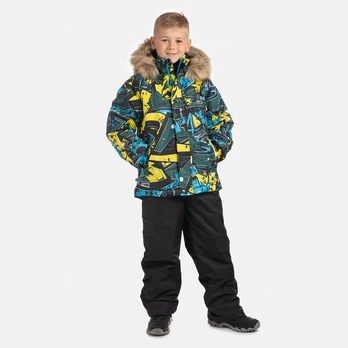 Huppa Žieminis komplektas WINTER, forest green pattern/ black