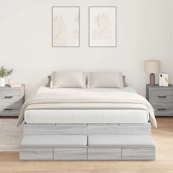 saugojimo lova Pilka sonoma Inžinerinis medis 150 x 200 cm