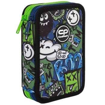 Double decker school pencil case with equipment CoolPack Jumper 2 Monster Team