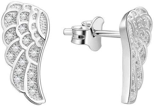 Beneto Sidabrinis Earrings Angel Wings AGUP1182