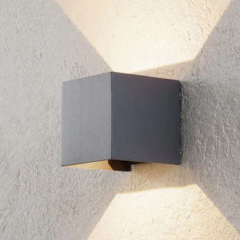 LED lauko sieninis šviestuvas "Cube basalt grey