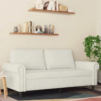 Dvivietė sofa, kreminės spalvos, 140cm, aksomas