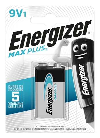 Elementai ENERGIZER Max Plus Krona, 9V, 6LR61, 522 BP1, 2 vnt
