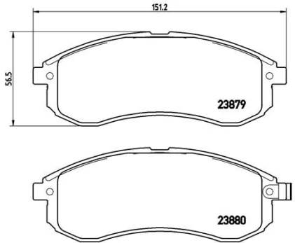 Stabdžių trinkelių rinkinys, diskinis stabdys BREMBO P 54 033
