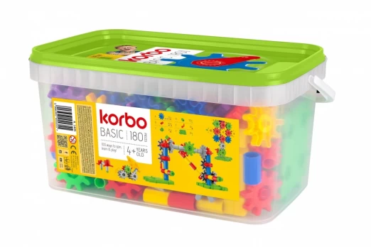 Kūrybinis konstravimo rinkinys Korbo Basic, 180 d.