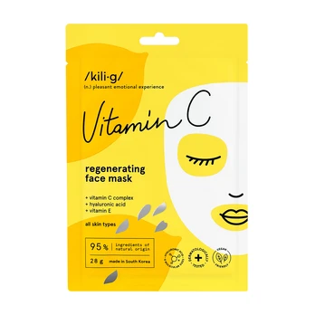 KILING VITAMIN C lakštinė veido kaukė, 28 g