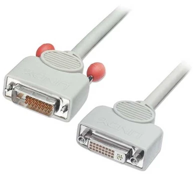 Kabelis Lindy DVI-D - DVI-D 0.5m balta (41127)