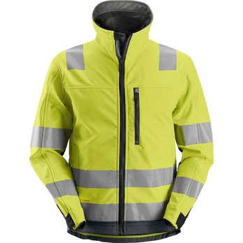 Striukė Hi-Vis AllroundWork 1230 SoftShell SNICKERS WORKWEAR, klasė 3 geltona