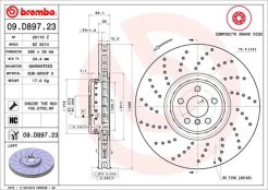 BREMBO 09.D897.23 Brake Disc kaina